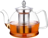 Hiware 1000ml Glass Teapot with Removable Infuser $20.69