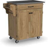 Homestyles Cuisine Kitchen Cart Natural Stainless Top $99.91