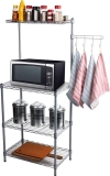 Mind Reader 3 Tier Microwave Shelf Counter Unit w/Hooks $33.91