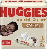 Huggies Nourish & Care Scented Baby Wipes 168-Pack