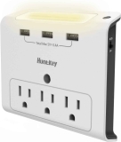 Huntkey Night Light Multiple Plug Outlet Extender with USB $7.99