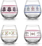 JoyJolt Star Wars Ugly Sweater Stemless Glasses Set of 4 $11.56