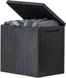 Keter City 30 Gallon Resin Deck Box for Patio Furniture $41.98
