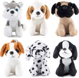 6-Count Prextex Puppies Plush Toys 5-Inch w/Keychain $13.99