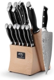 Kitchen Damascus Knife Set 15-Piece Kitchen Knife $199.99
