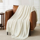L’AGRATY Knitted Sofa Throw Blanket 50-in x 60-in $8.99