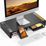 LORYERGO Monitor Stand Riser with Storage Drawers $15.99