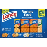 Lance Sandwich Crackers Variety Pack 3 Flavors $6.63