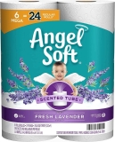 Angel Soft Toilet Paper w/Lavender Scented Tube, 6 Mega Rolls $7.41