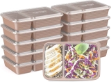 Set of 10 Bentgo Prep 2-Compartment Meal-Prep Containers w/Lids $12.99