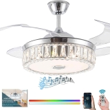 AONNTOO 42 Inch Retractable Ceiling Fan w/Lights $120.99