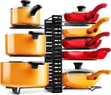MUDEELA Pots and Pans Organizer with 8 Tiers for Cabinet $17.86