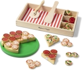 Melissa & Doug Wooden Pizza Play Food Set With 36 Toppings $15.59