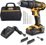 Motorhead 20V Cordless Drill Driver 22 Accessory Bits $29.99