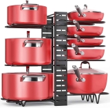 Mudeela 8-Tiers Pan Organizer Rack $17.81