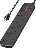 LAKERPOWER USB Power Strip Extension Cord w/Multiple Outlets $10.49