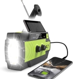 RunningSnail 4000mAh Solar Hand Crank Portable AM/FM/NOAA Radio $35.90