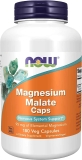NOW Supplements, Magnesium Malate Caps 95mg 180 Veg Capsules $7.80