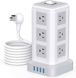 NVEESHOX Surge Protector Power Strip with 12 AC Outlets $23.99