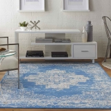 Nourison Grafix Persian Blue 5.3ftx7.3ft Area Rug $44.99