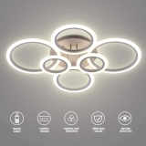 OUQI Vander Life 72W LED Ceiling Light Lamp, 6400LM 6 Rings $62.49