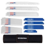 WORKPRO 32-Piece Reciprocating Saw Blade Set w/Organizer Pouch $19.99