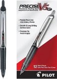 Pilot Precise V5 RT Retractable Liquid Ink Rolling Ball Pens 12-Pack