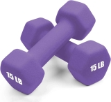 Portzon Hex Shape Neoprene Dumbbell Hand Weights 3lb, Set of 2 $9.66