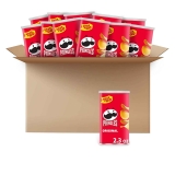Pringles Potato Crisps Chips, Grab N’ Go Original 12 Cans $5.61