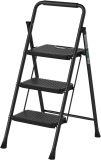 RIKADE Folding Step Stool 3 Step Ladder $54.99