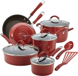 Rachael Ray Cucina Nonstick Cookware Pots and Pans Set 12 Piece $101.50