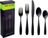 Radley & Stowe 20-Piece Matte Black Silverware Set $17.99