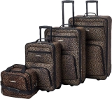 Rockland Jungle Softside Upright Luggage Set 4-Piece $63.21