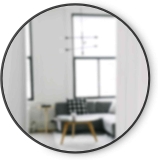 Umbra Hub 37-in Round Wall Mirror w/Rubber Frame $67.14
