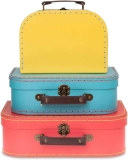 Set of 3 Jewelkeeper Paperboard Vintage Suitcase $17.49