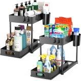 2-Pk Kjfeoiye Under Sink Organizers and Storage w/Sliding Drawer $17.98