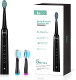 Initio Sonic Electric Toothbrush w/Smart Timer, 3 Brush Heads $7.60