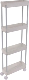 Sooyee 4 Tier Slim Storage Cart Mobile Shelving Unit Organizer $17.99