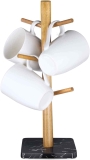 Buruis Wooden Mug Holder Tree w/Square Mable Base $7.64