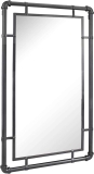 Stonebriar Rectangular Industrial Metal Pipe Hanging Wall Mirror $35.49