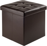 Winsome Furniture Piece Ashford Ottoman w/Storage Faux Leather $26.99