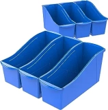Storex Interlocking Book Bin 6-Pack
