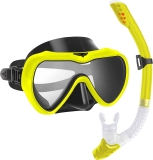 SwimStars Snorkel Set with Tempered Glass for Women and Men $15.59
