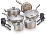 T-fal G919SE64 Initiatives Ceramic Nonstick 14-Piece Cookware Set $90.93