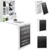 Tangkula Folding Wall Mounted Desk with Chalkboard $109.99