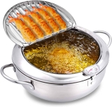 Cuomaop 304 Stainless Steel Deep Fryer Pot w/Temperature Control $23.99