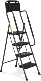 HBTower 4 Step Ladder with Handrails, 330 lbs w/Tool Bag $84.99