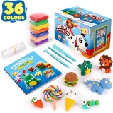 36 Colors Sago Brothers Air Dry Clay Kit w/ Tools & Tutorial $13.49