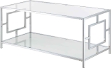 Town Square Chrome Coffee Table with Shelf $108.90