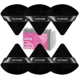 Facemade Makeup Powder Puff 6-Pack w/ Travel Case